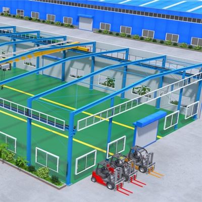 Armazém de estruturas de aço de viga de aço de secção H laminada a quente com aço Q355B