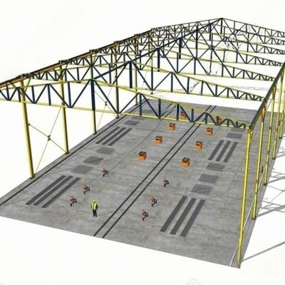 Oficina de construção de vidros de aço e plástico para construção industrial