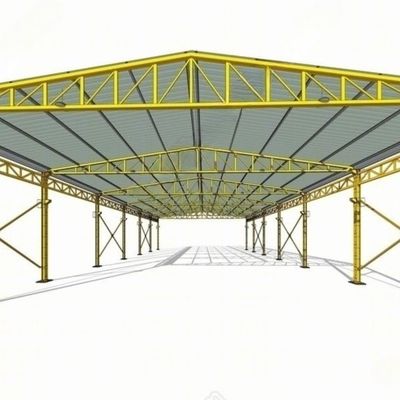 Oficina de construção de vidros de aço e plástico para construção industrial