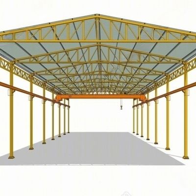 Oficina de construção de vidros de aço e plástico para construção industrial