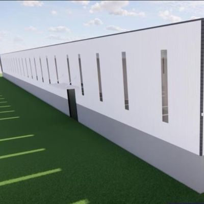 Construção de estruturas de aço galvanizado de alta resistência para oficina