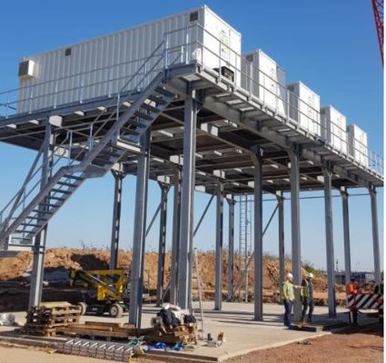 Plataforma de estruturas de aço fabricadas de alta capacidade de carga para indústrias