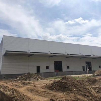 Moderno barata galpão pré-fabricado estrutura de aço oficina com painel de sanduíche