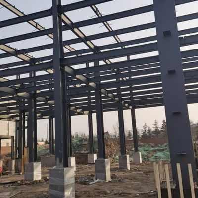 Oficina de construção de estruturas de aço leve de grande comprimento com vigas de guindaste