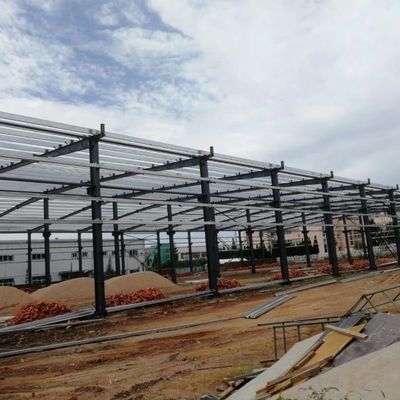 Oficina de estruturas de aço pré-fabricadas de grande comprimento para indústria / fábrica