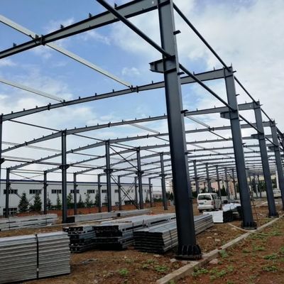 Oficina de estruturas de aço pré-fabricadas de grande comprimento para indústria / fábrica