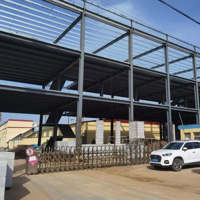 Armazém de estruturas de aço de secção H soldado com boa capacidade de carga
