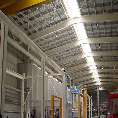 Armazém de aço pré-fabricado laminado a quente para telhados inclinados com forte capacidade de carga