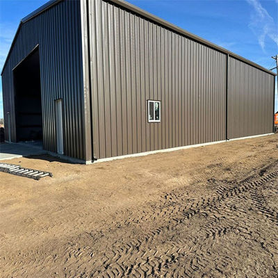 Oficina de construção de metal durável com Z secção de aço purlin e janela de aço plástico