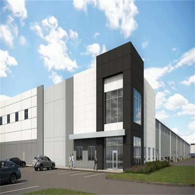 Edifício de escritórios de janelas de alumínio com piso de concreto concebido para empreendimentos comerciais urbanos e complexos de escritórios