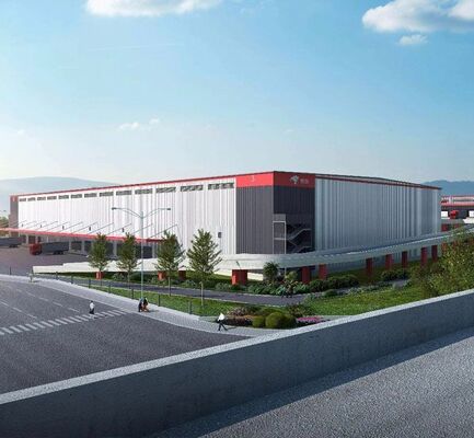 Q355/ Q235 Oficina de estruturas de aço com serviço de processamento de descolagem